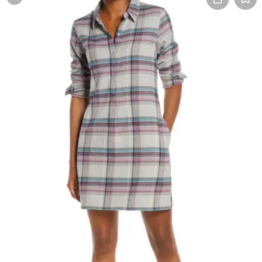 Patagonia Fjord Dress in cabin time:drifter grey